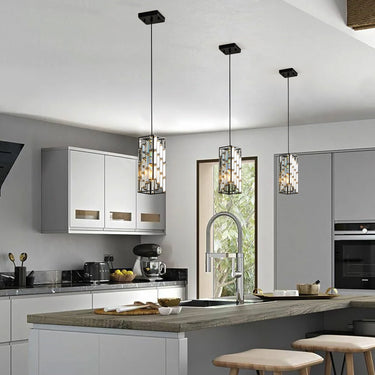 Modern Crystal Pendant Light with Adjustable Hanging